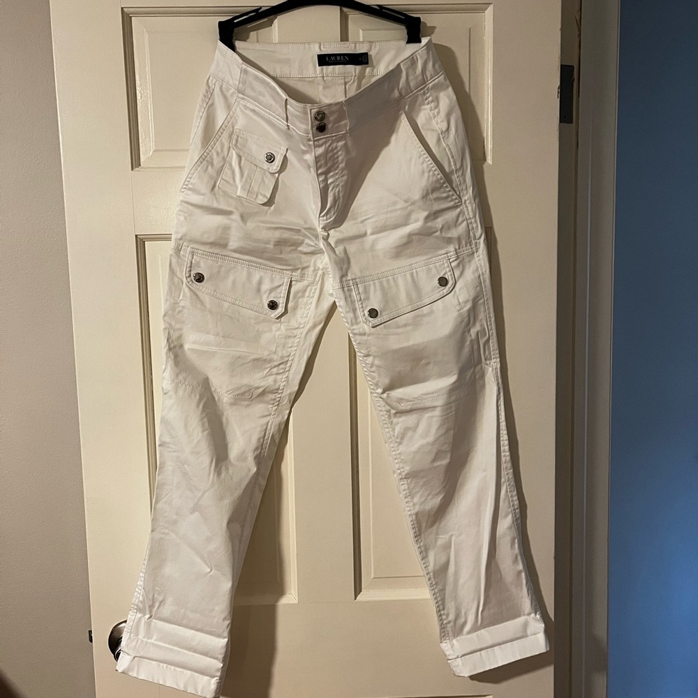 Lauren Ralph Lauren White Pocket Trousers
